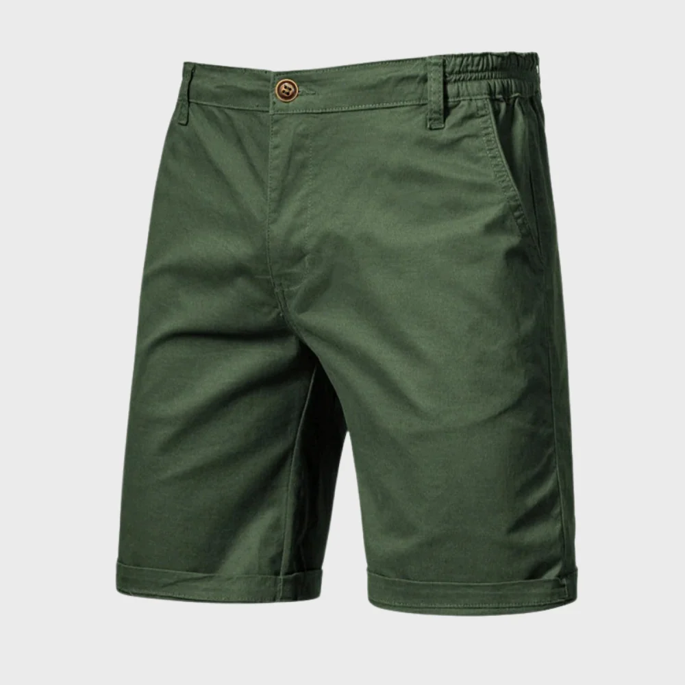 Men's Casual Tailored Shorts with Pockets, Knee-Length Summer