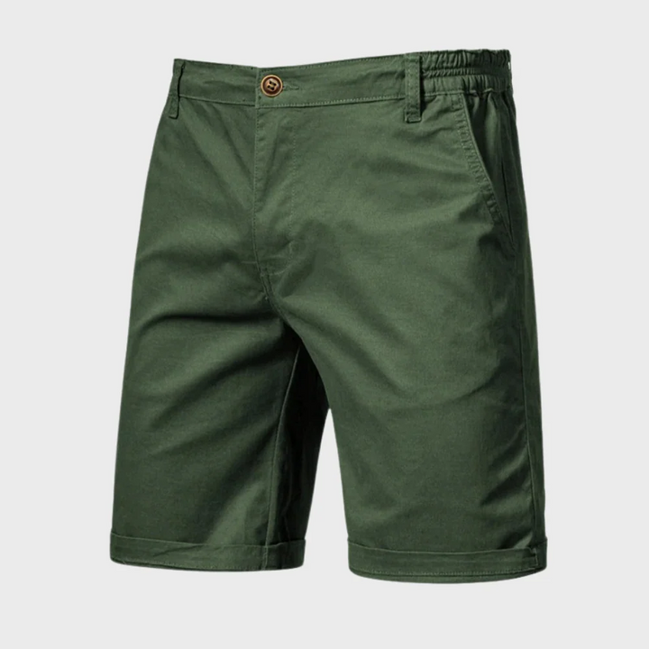 Men's Casual Tailored Shorts with Pockets, Knee-Length Summer