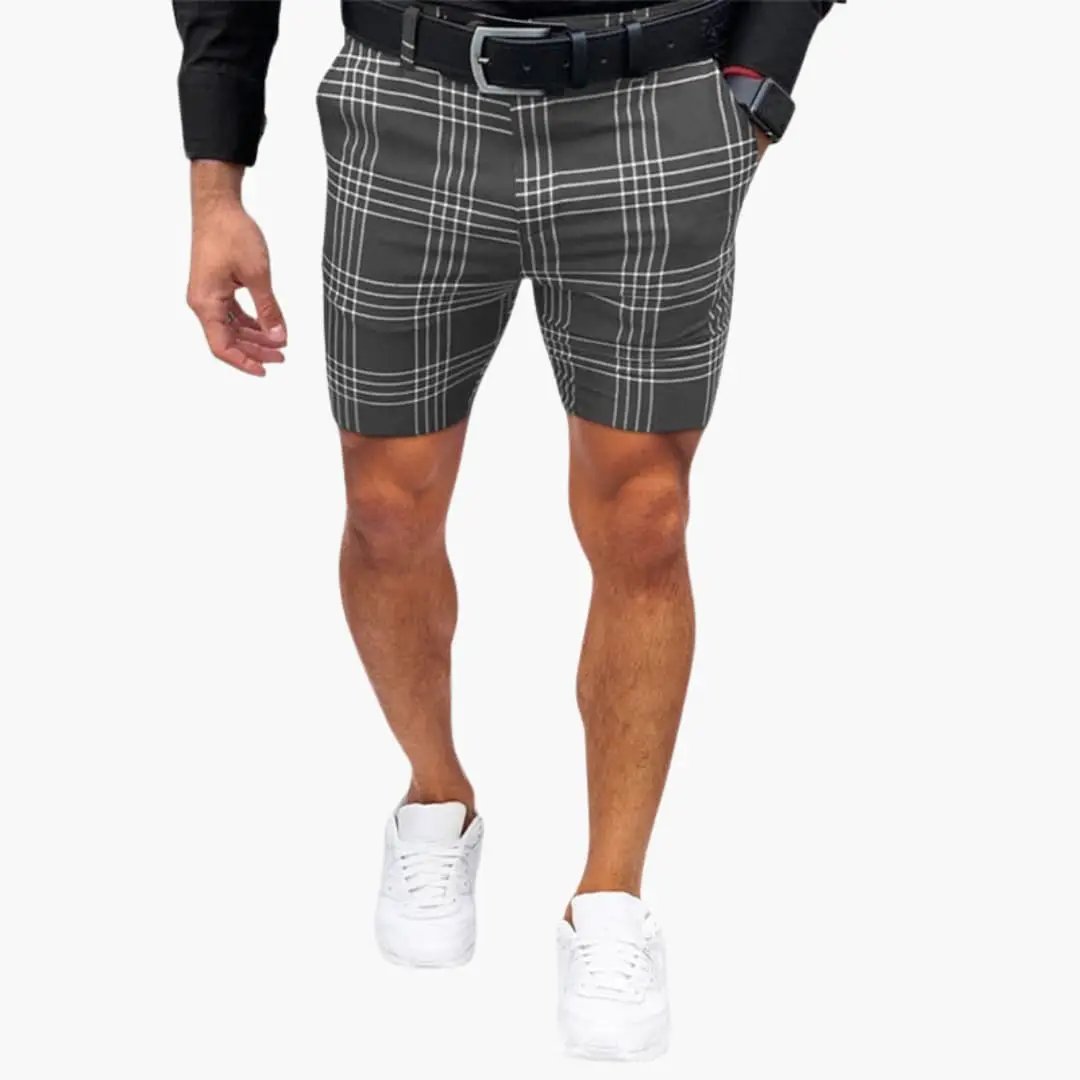Men's Checkered Shorts Above Knee Casual Summer Plaid