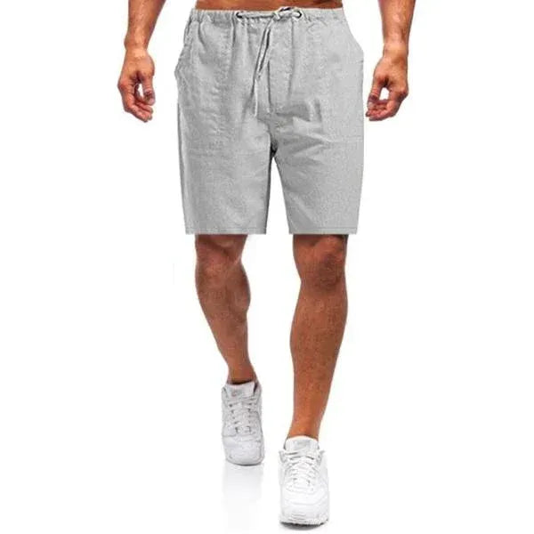 Men's Drawstring Elastic Waist Casual Shorts with Pockets, Summer