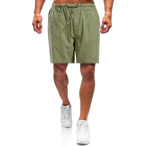 Men's Drawstring Elastic Waist Casual Shorts with Pockets, Summer