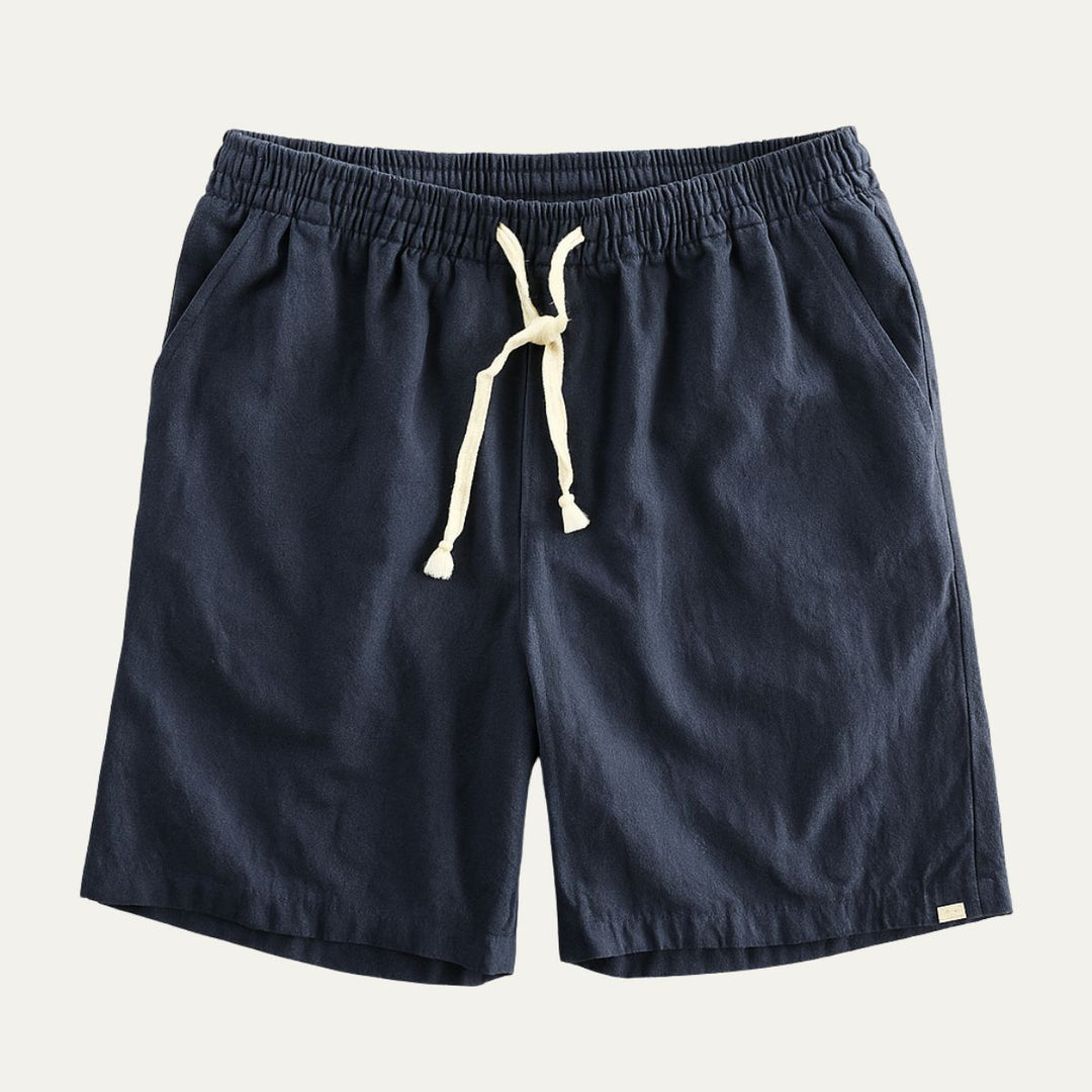 Men's Drawstring Linen Shorts Lightweight Casual Beach Summer