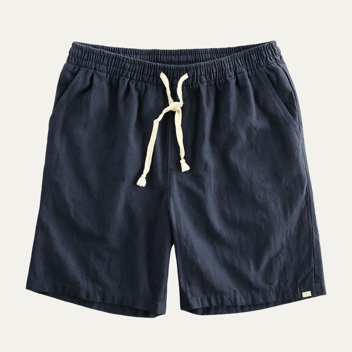 Men's Drawstring Linen Shorts Lightweight Casual Beach Summer