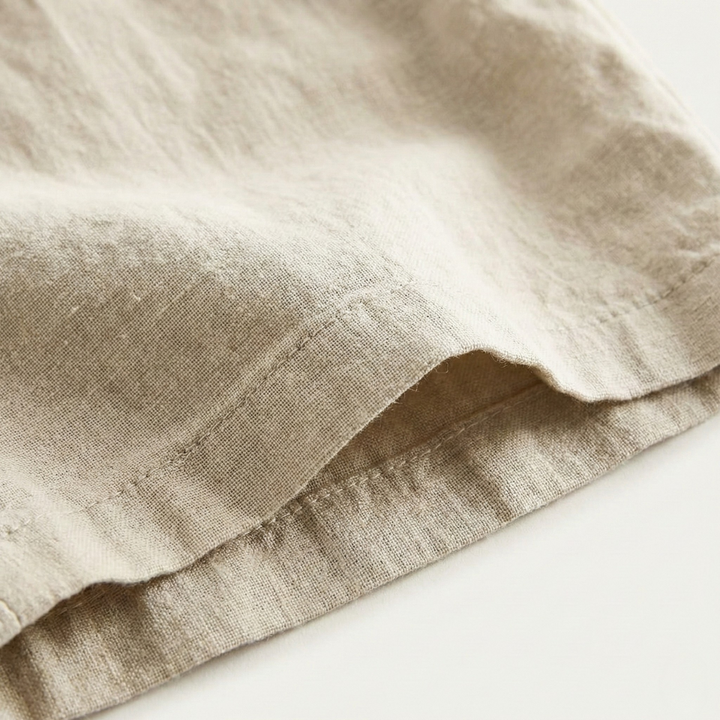Men's Drawstring Linen Shorts Lightweight Casual Beach Summer