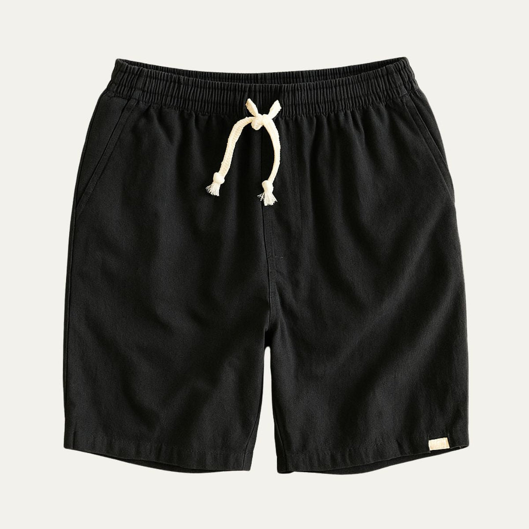 Men's Drawstring Linen Shorts Lightweight Casual Beach Summer