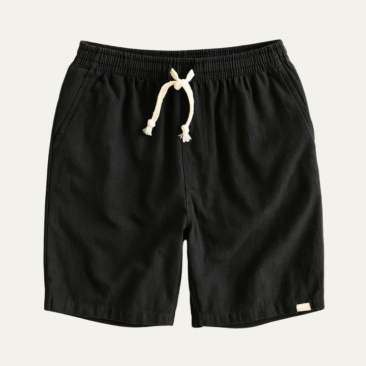 Men's Drawstring Linen Shorts Lightweight Casual Beach Summer