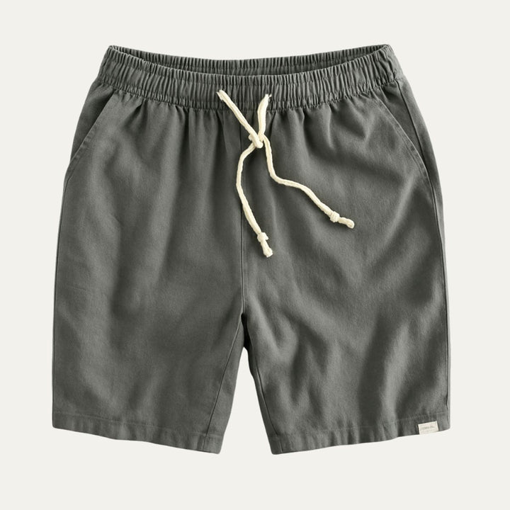 Men's Drawstring Linen Shorts Lightweight Casual Beach Summer