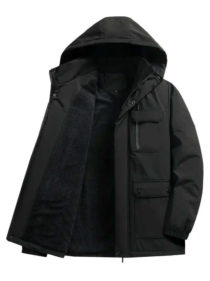 Men's Insulated Waterproof Quilted Puffer Parka Jacket