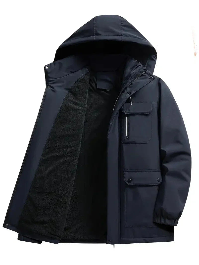 Men's Insulated Waterproof Quilted Puffer Parka Jacket
