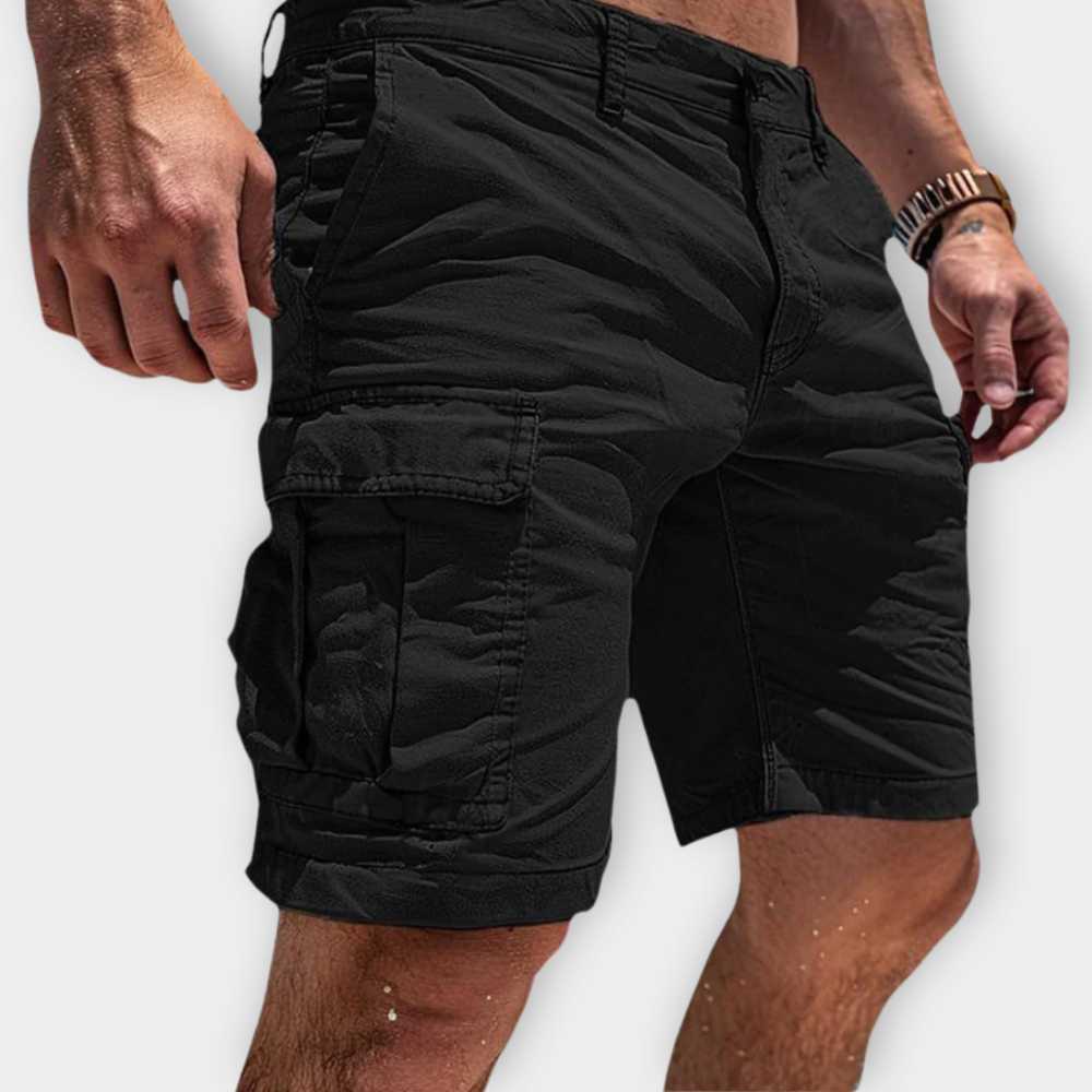 Men's Knee-Length Cargo Shorts, Multi-Pocket Relaxed Fit Summer Shorts