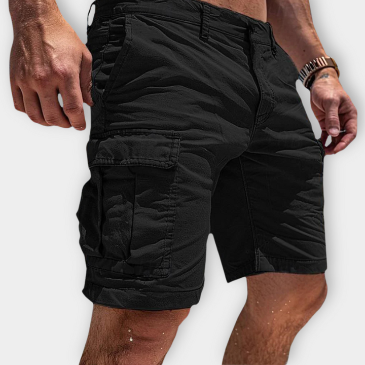 Men's Knee-Length Cargo Shorts, Multi-Pocket Relaxed Fit Summer Shorts