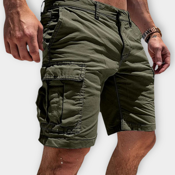Men's Knee-Length Cargo Shorts, Multi-Pocket Relaxed Fit Summer Shorts