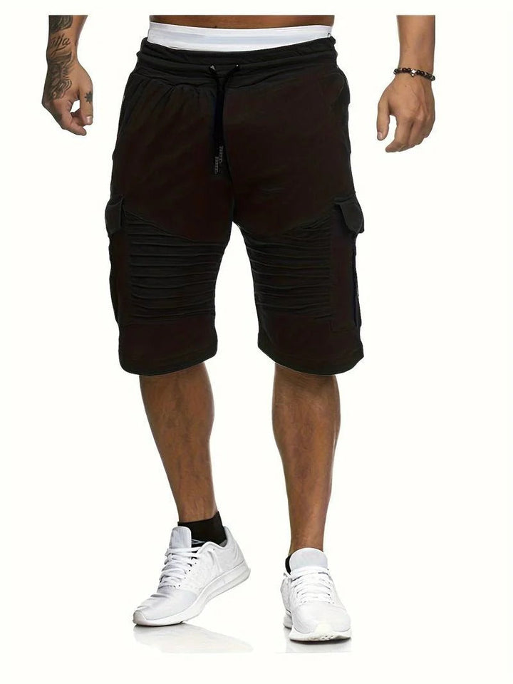 Men's Knee-Length Cargo Shorts, Multi-Pocket Relaxed Summer Fit