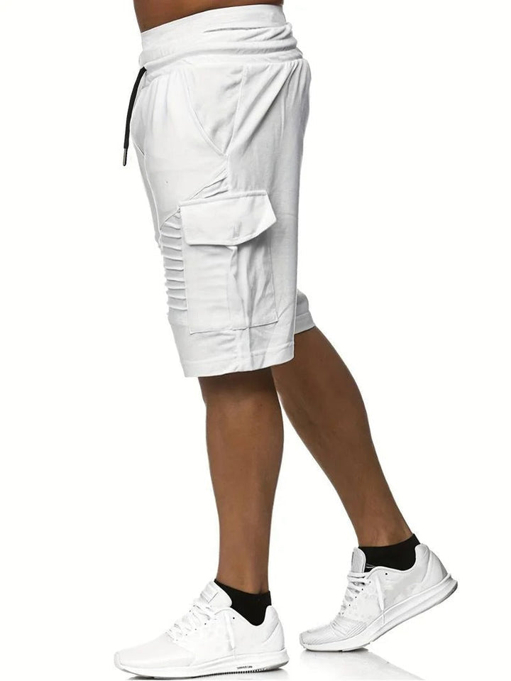 Men's Knee-Length Cargo Shorts, Multi-Pocket Relaxed Summer Fit