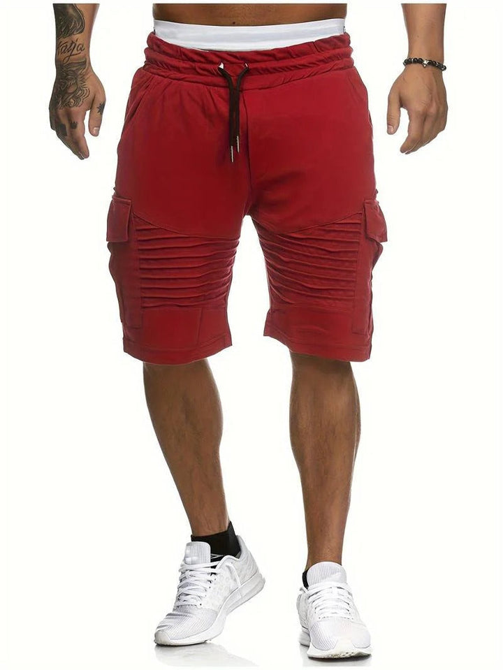 Men's Knee-Length Cargo Shorts, Multi-Pocket Relaxed Summer Fit