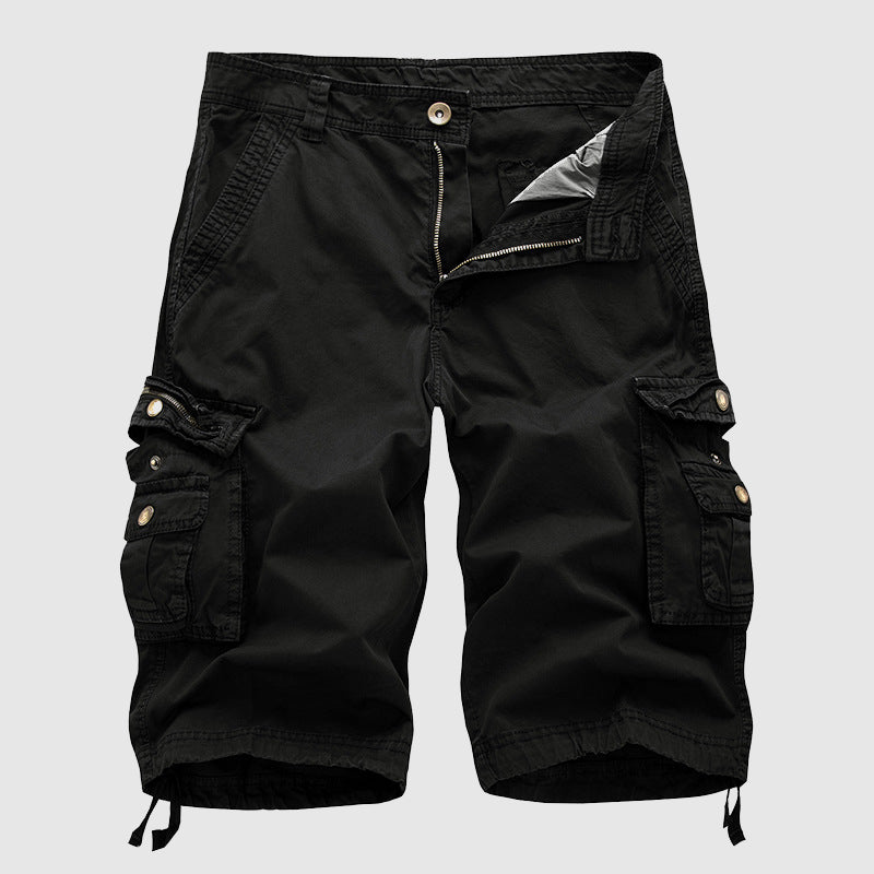 Men's Knee Length Cargo Shorts Multi-Pocket Summer Fit