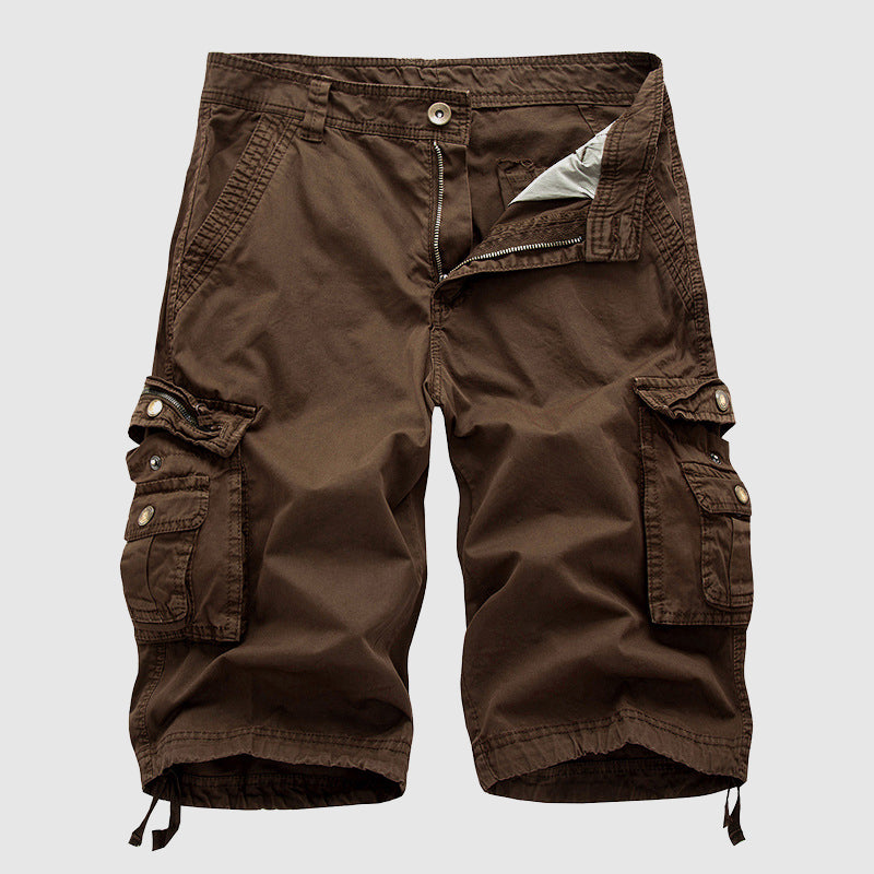 Men's Knee Length Cargo Shorts Multi-Pocket Summer Fit
