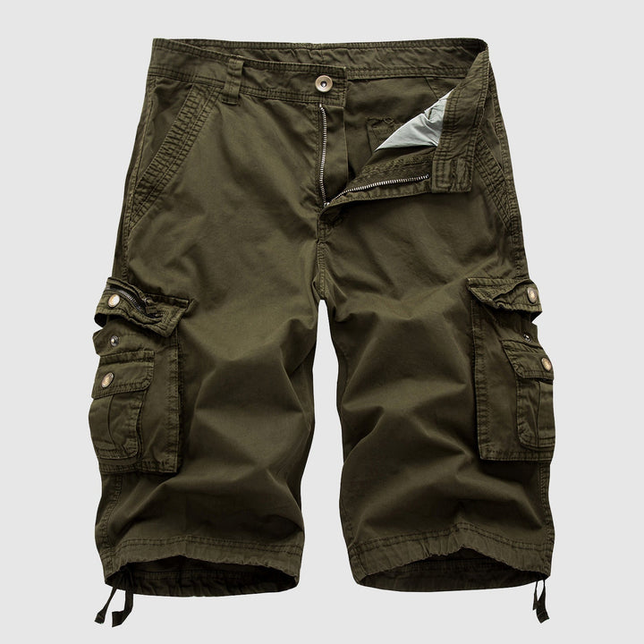 Men's Knee Length Cargo Shorts Multi-Pocket Summer Fit