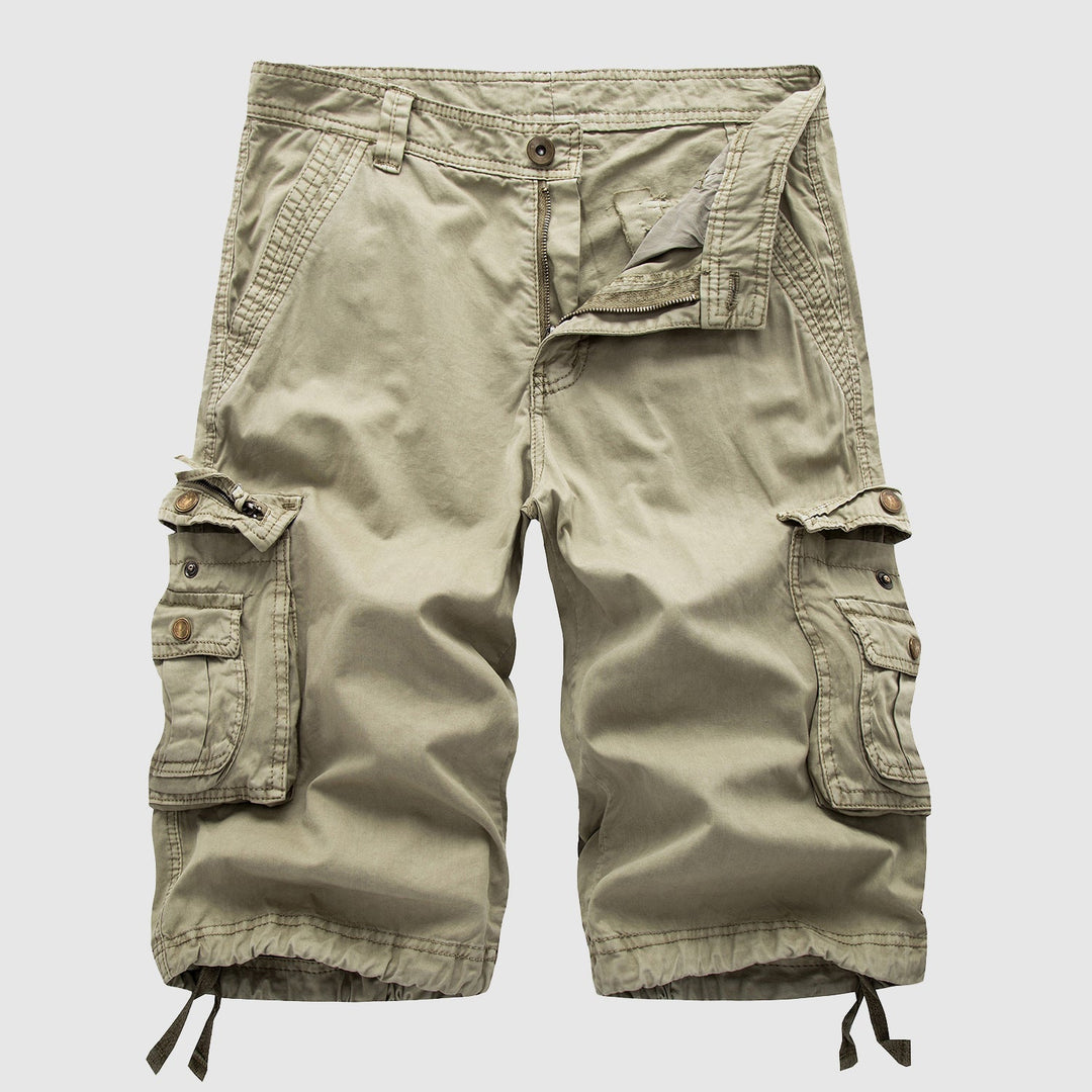 Men's Knee Length Cargo Shorts Multi-Pocket Summer Fit