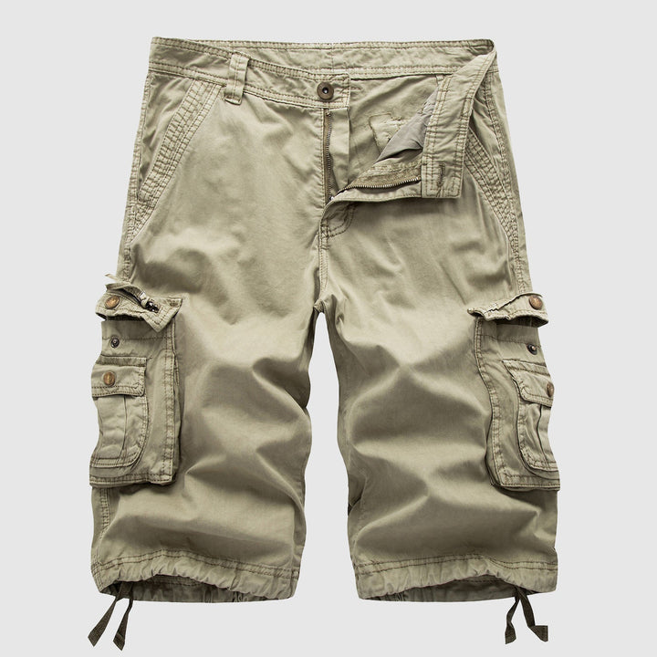Men's Knee Length Cargo Shorts Multi-Pocket Summer Fit