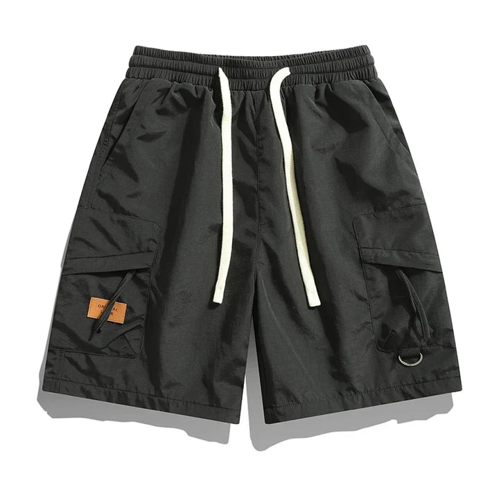 Men's Lightweight Cargo Shorts, Elastic Waist Summer Utility Shorts