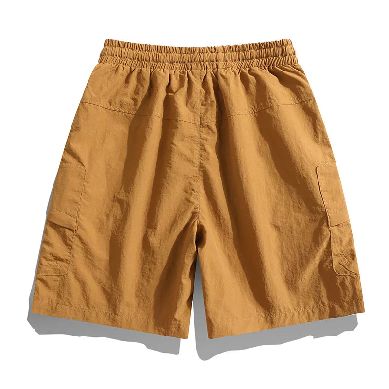 Men's Lightweight Cargo Shorts, Elastic Waist Summer Utility Shorts