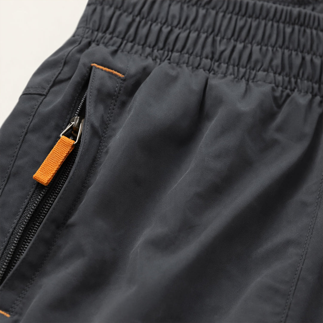 Men's Lightweight Running Shorts Drawstring Zip Pockets Summer Gym