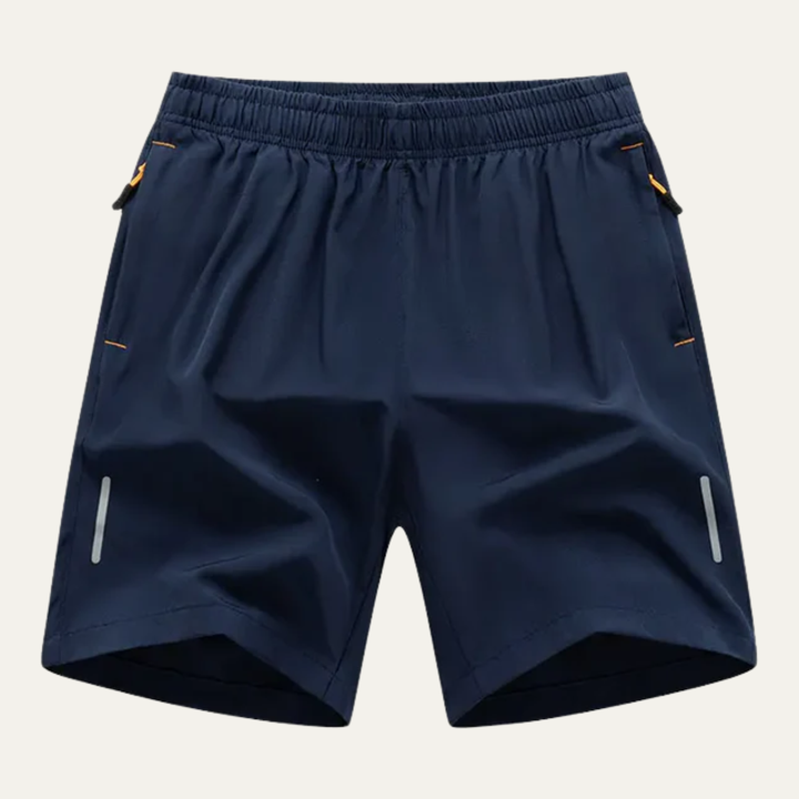 Men's Lightweight Running Shorts Drawstring Zip Pockets Summer Gym