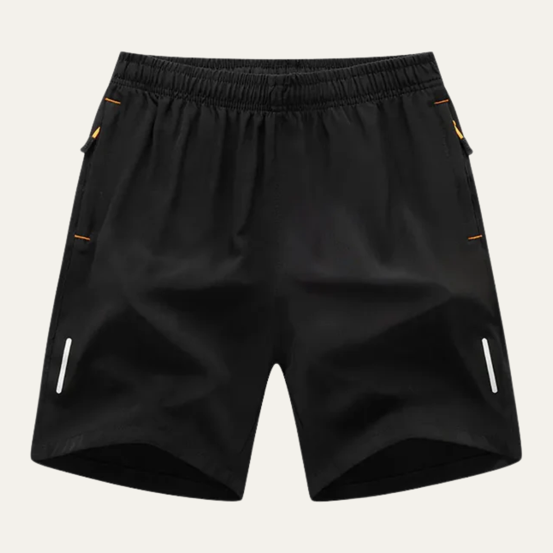 Men's Lightweight Running Shorts Drawstring Zip Pockets Summer Gym