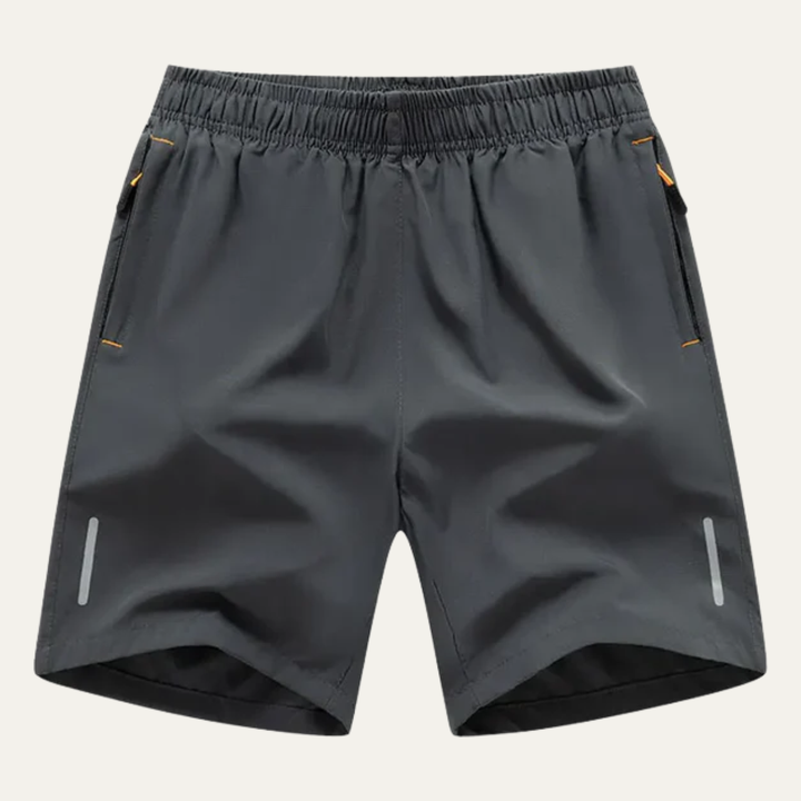 Men's Lightweight Running Shorts Drawstring Zip Pockets Summer Gym