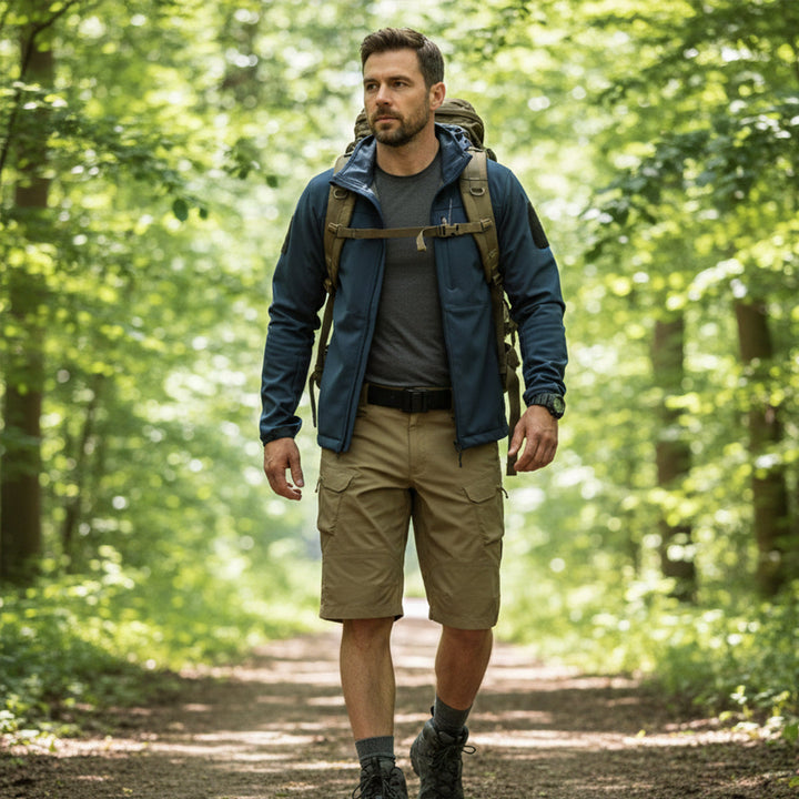 Men's Lightweight Tactical Cargo Shorts Multi-Pocket Hiking Summer
