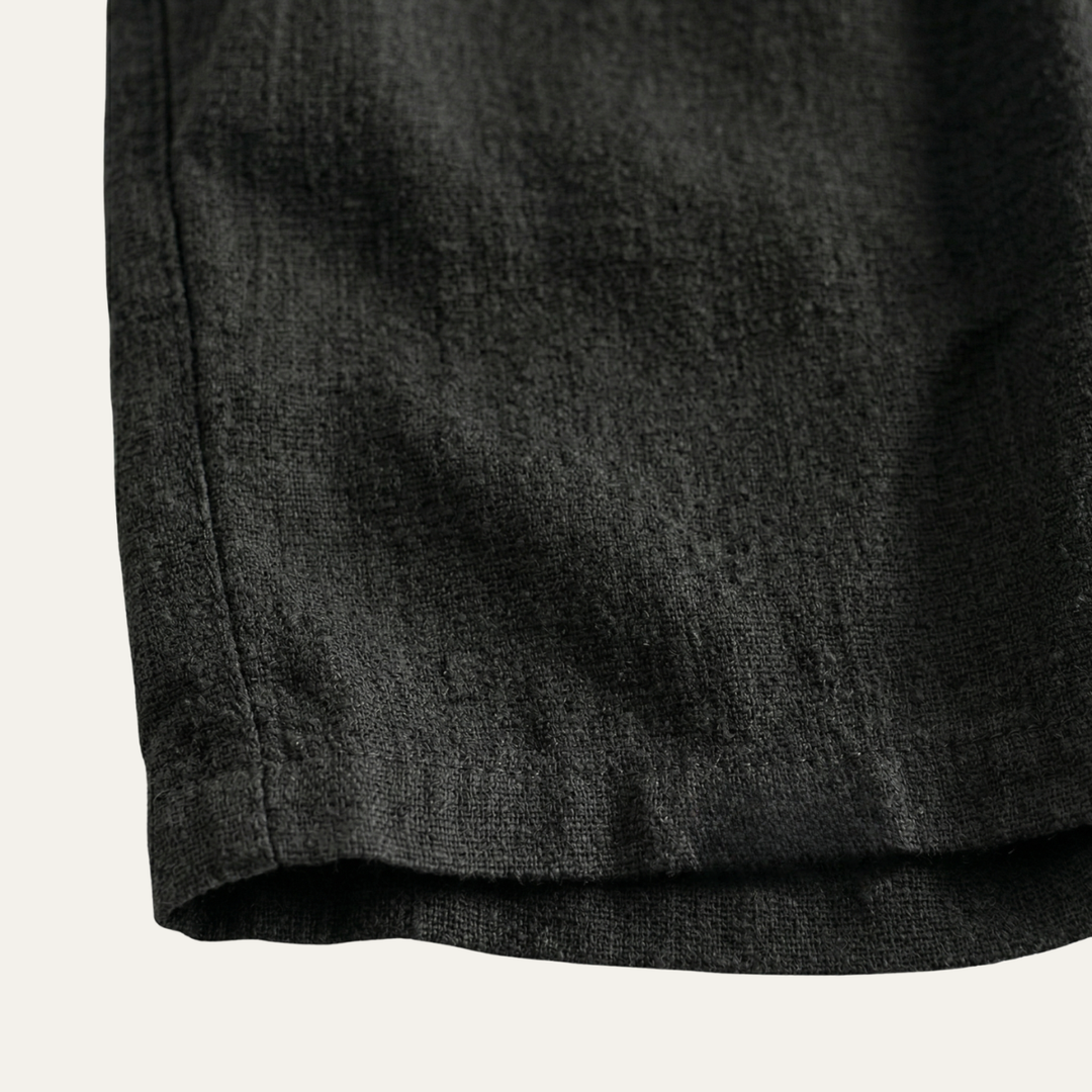 Men's Linen Beach Shorts Drawstring Lightweight Casual Summer