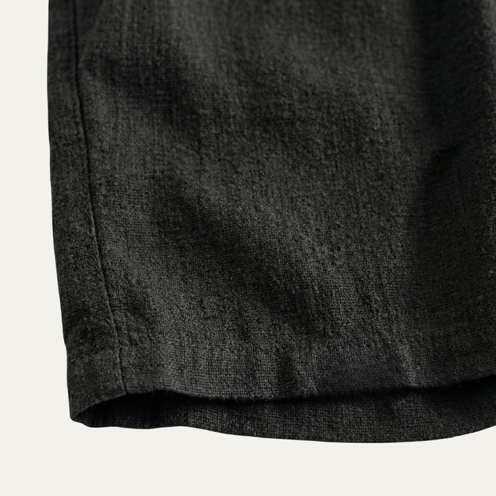 Men's Linen Beach Shorts Drawstring Lightweight Casual Summer