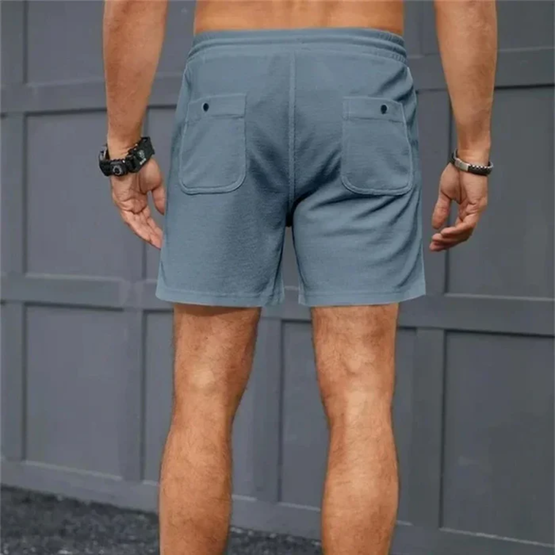 Men's Linen Drawstring Shorts, Breathable Summer Beach Shorts
