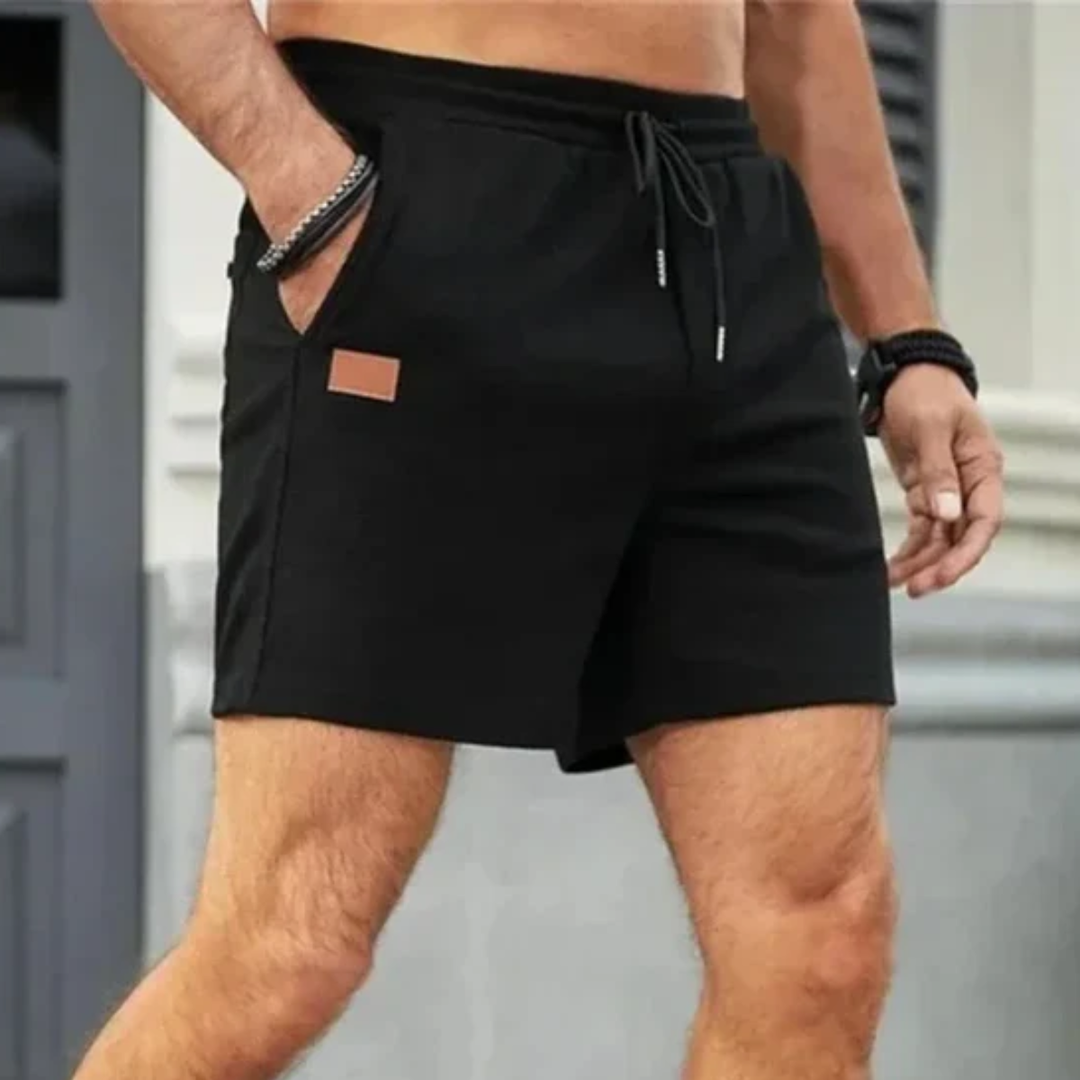 Men's Linen Drawstring Shorts, Breathable Summer Beach Shorts