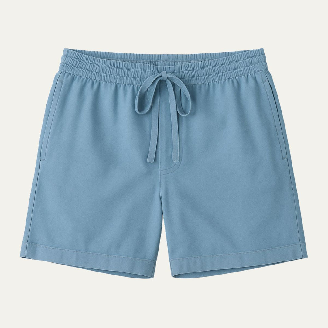 Men's Linen Drawstring Shorts Lightweight Beach Casual Summer