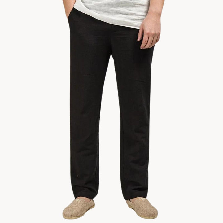Men's Linen Pants Straight Leg Casual Summer Trousers