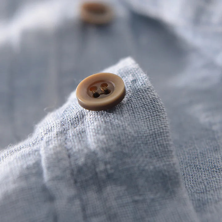 Men's Linen Shirt Short Sleeve Button Up Beach Casual Summer