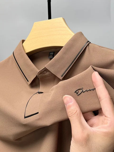Men's Pique Polo Shirt - Short Sleeve Knit Summer Top