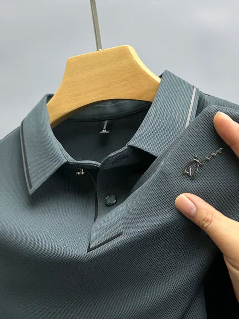 Men's Pique Polo Shirt - Short Sleeve Knit Summer Top