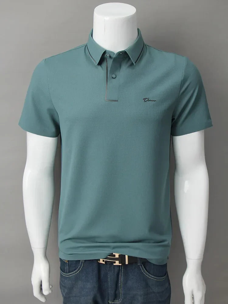 Men's Pique Polo Shirt - Short Sleeve Knit Summer Top