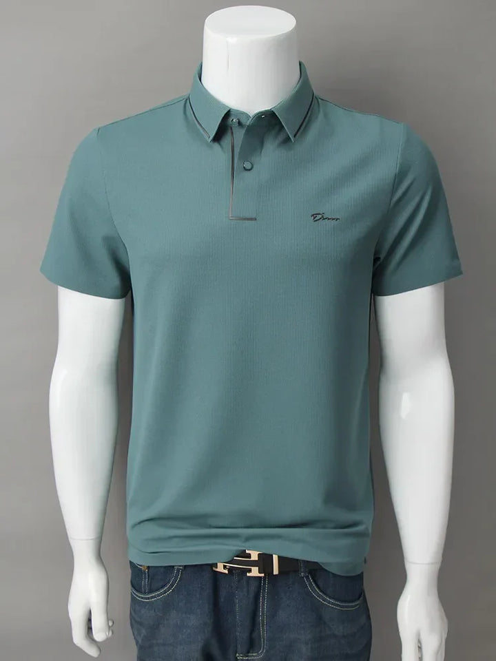 Men's Pique Polo Shirt - Short Sleeve Knit Summer Top