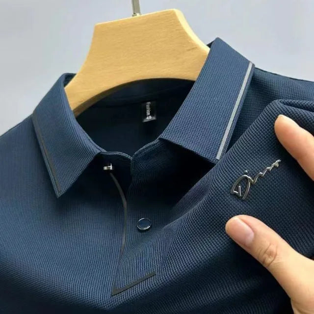 Men's Pique Polo Shirt - Short Sleeve Knit Summer Top