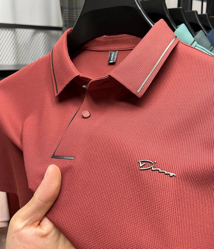 Men's Pique Polo Shirt - Short Sleeve Knit Summer Top