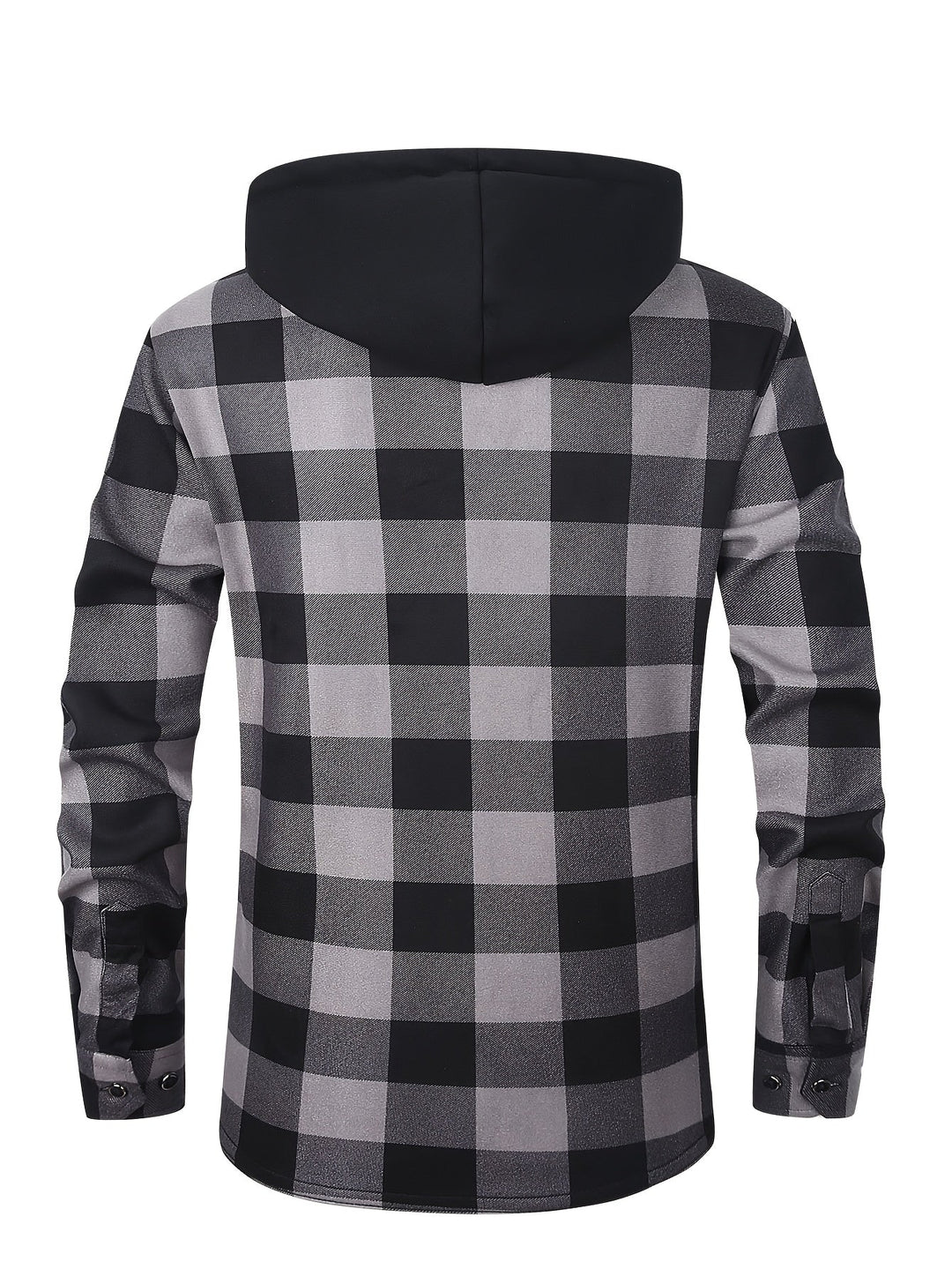 Men's Plaid Hooded Lined Fall Shacket Shirt Jacket