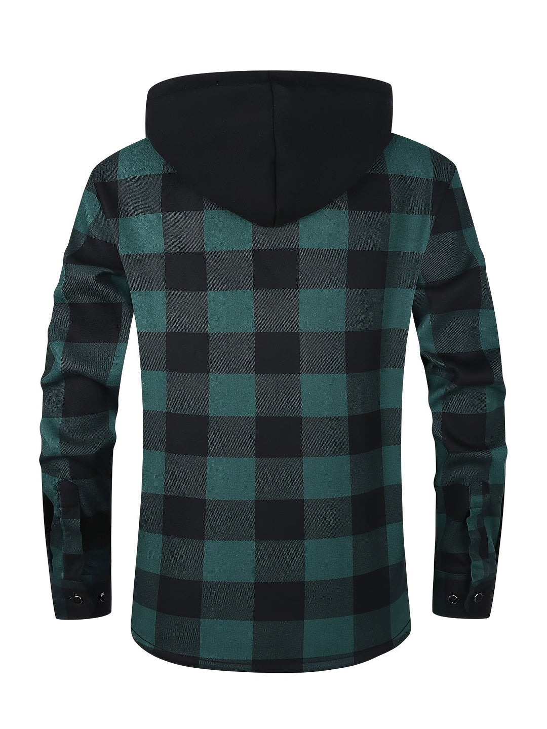 Men's Plaid Hooded Lined Fall Shacket Shirt Jacket