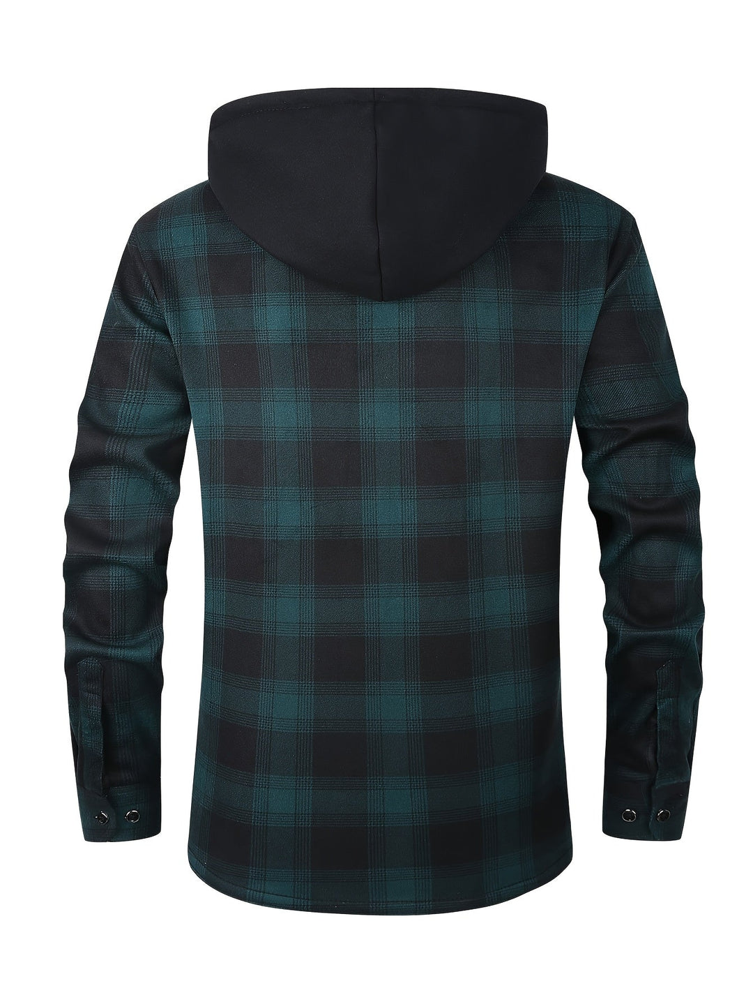 Men's Plaid Hooded Lined Fall Shacket Shirt Jacket