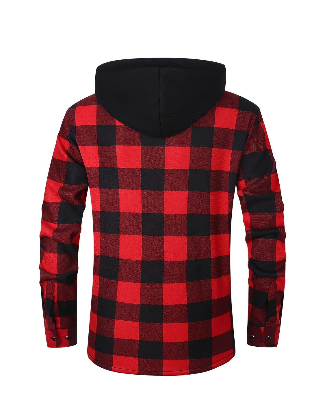 Men's Plaid Hooded Lined Fall Shacket Shirt Jacket