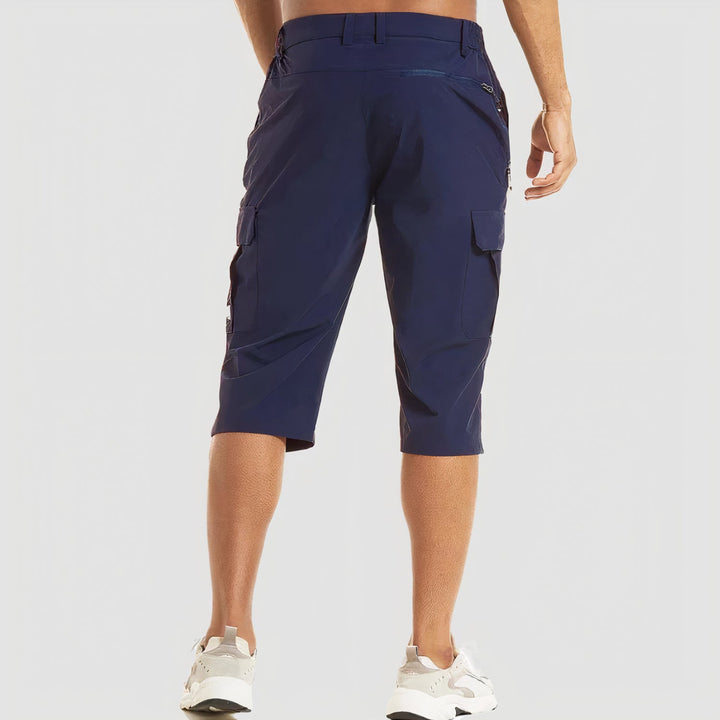 Men's Quick-Dry Cargo Shorts, Zipper Pocket Tactical Hiking Shorts