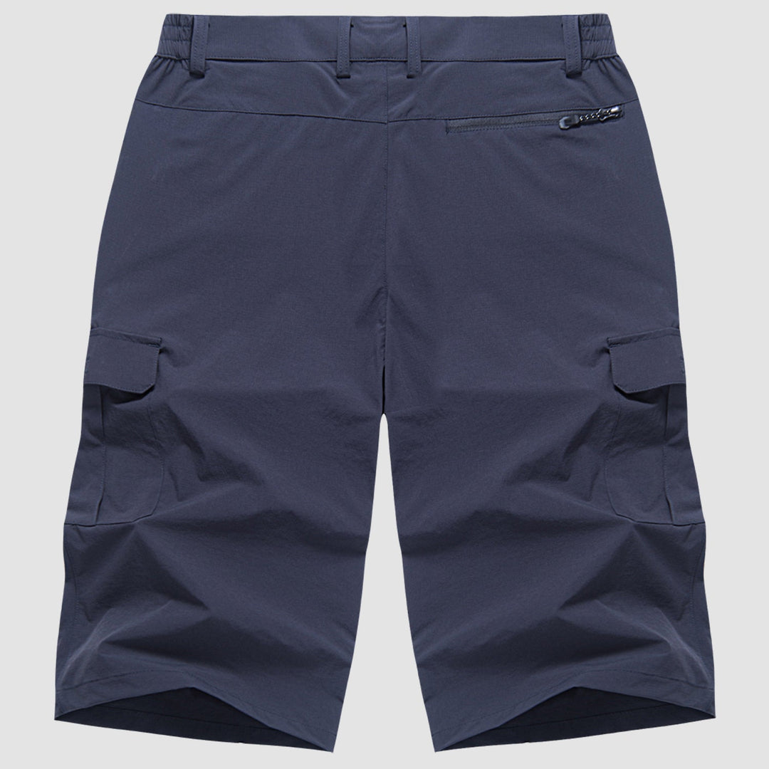 Men's Quick-Dry Cargo Shorts, Zipper Pocket Tactical Hiking Shorts